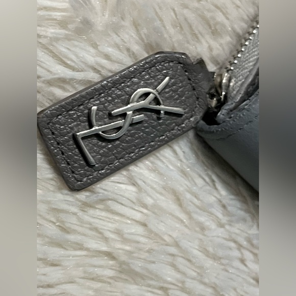 Saint Laurent Gray Wallet Smooth Leather Minimalist Design - Picture 3 of 13